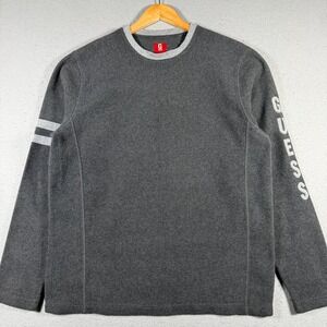 Guess Fleece Pullover Sweatshirt Charcoal Gray Long Sleeve Mens‎ Size Medium